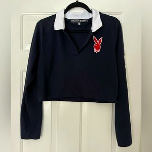 Playboy x Misguided Cropped Long-sleeve